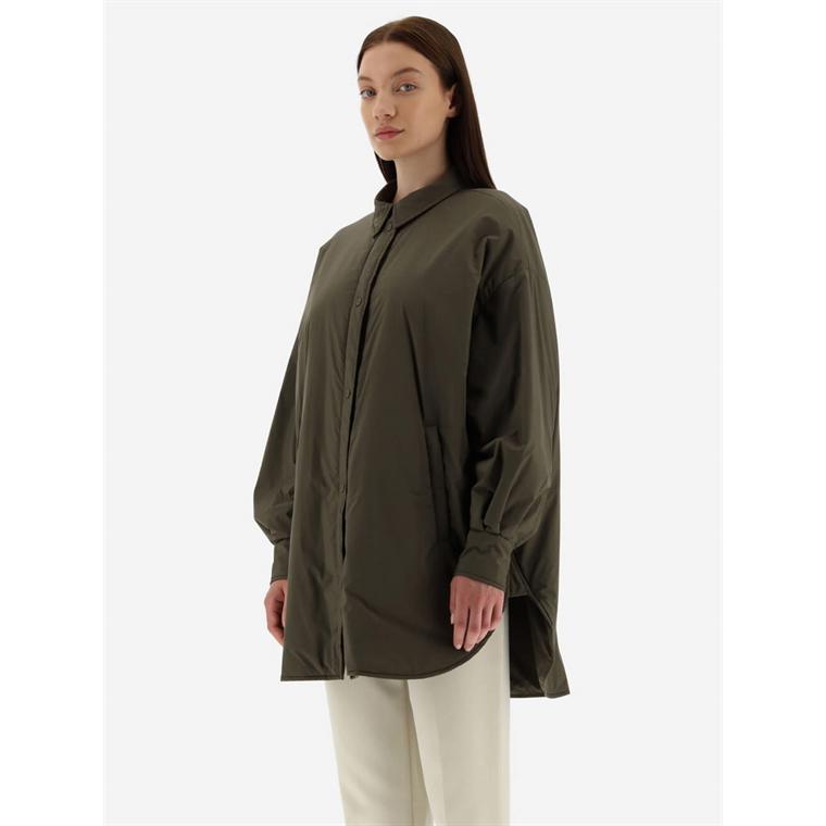 Herno Oversized Shirt Jacket, Military